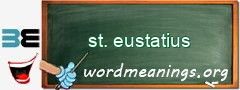 WordMeaning blackboard for st. eustatius